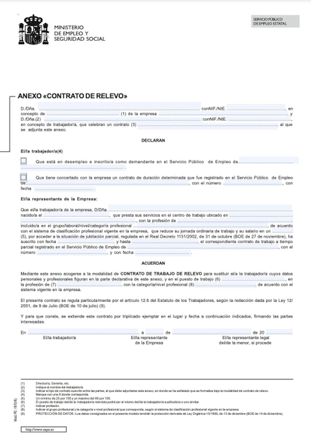 Contrato de relevo