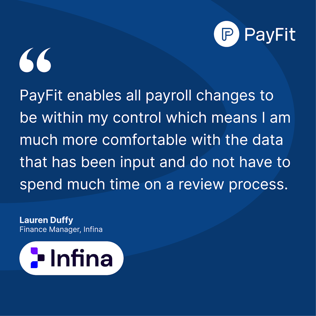 Infina Payfit customer case study quote
