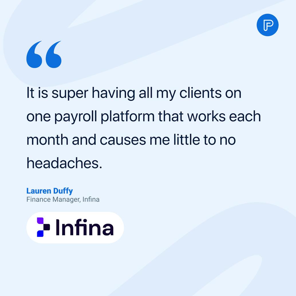 Infina Payfit customer case study quote 2