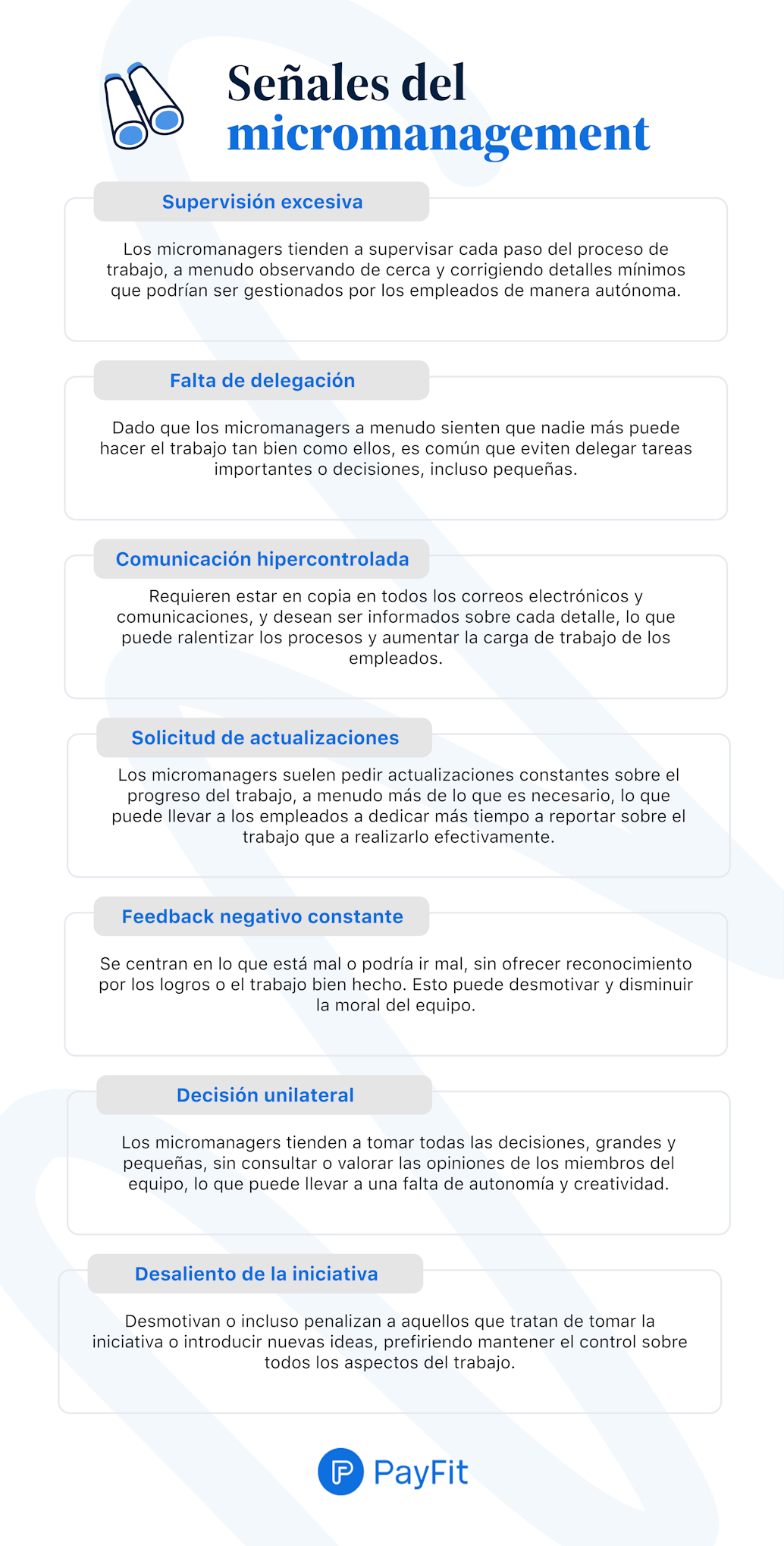 Señales del micromanagement