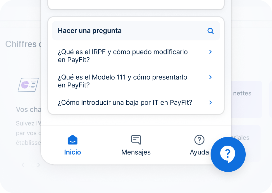 Ilustracion del chat del soporte al client del software de nóminas