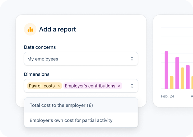 Illustration of the reporting capabilities of the payroll software