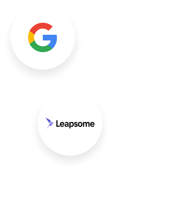 Logos of companies integrated with PayFit : google and Leapsome