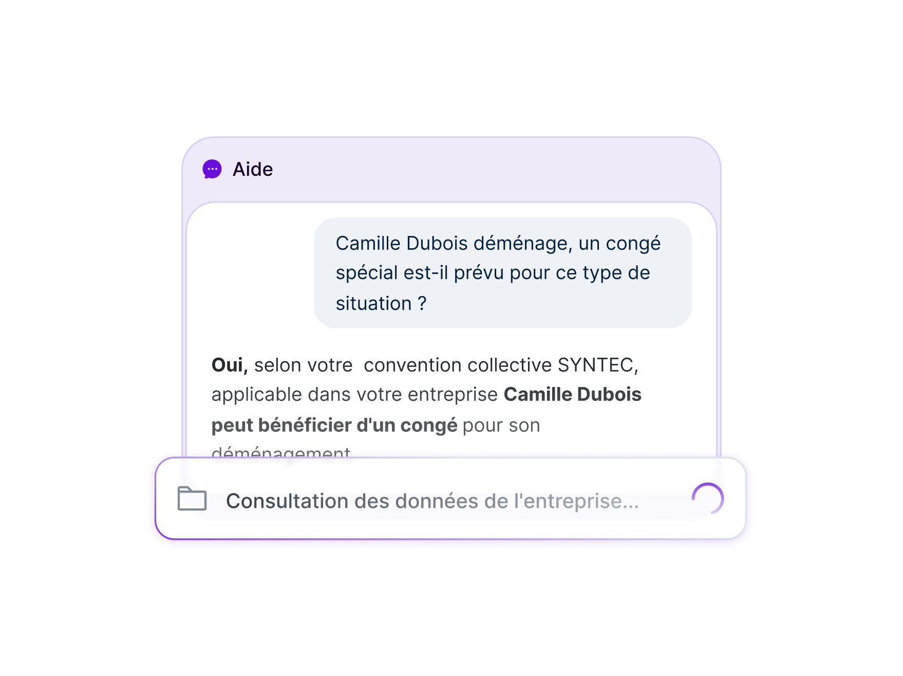 PayFit Copilot - interaction utilisateur, question - réponse