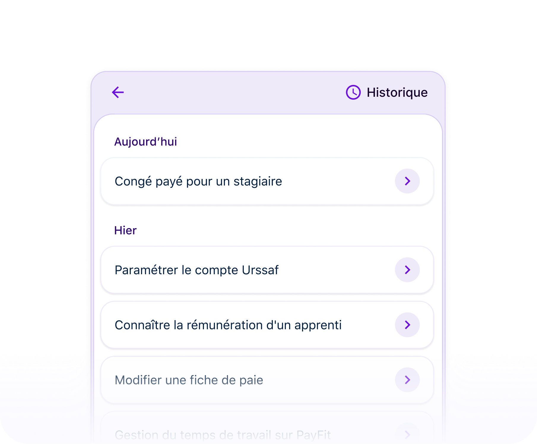 Précis pour chaque profil