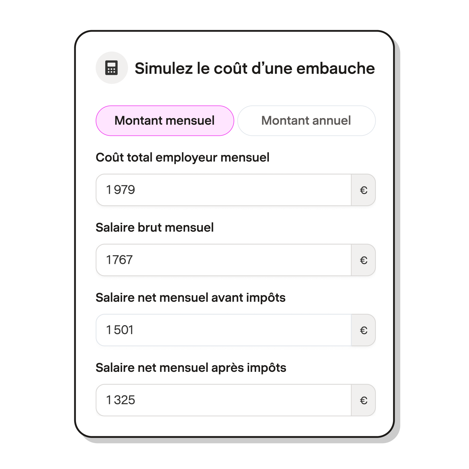 Illustration du Simulateur de coût d'une embauche de Payfit