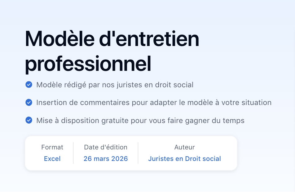 Modèle d'entretien professionel