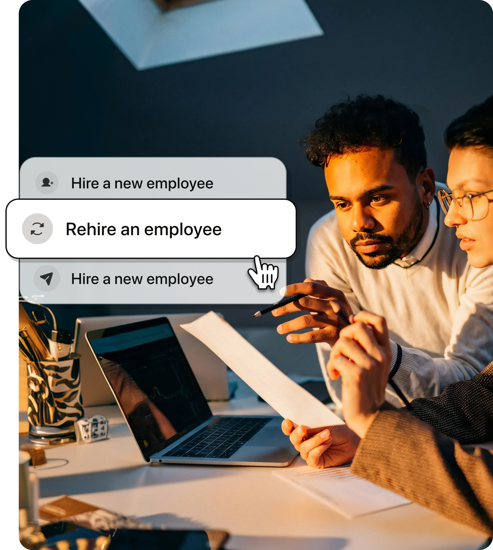 Team adding a new employee in Payfit