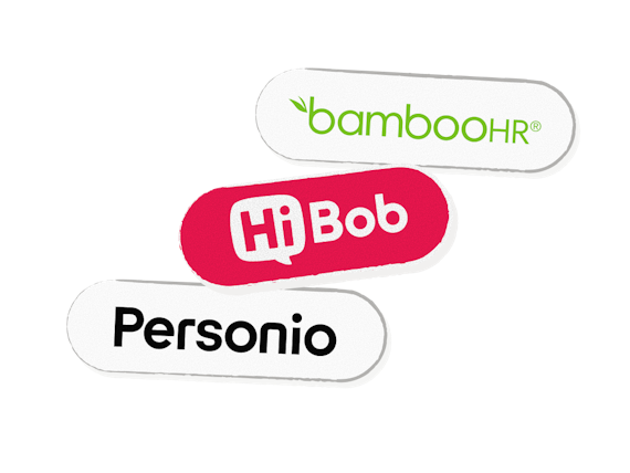 BambooHR, HiBob and Personio logos