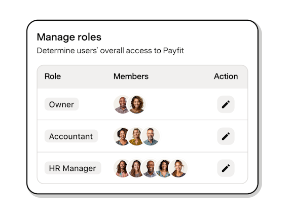 Assigning roles and members in Payfit