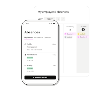 Employee absences calendar and leave requests in Payfit