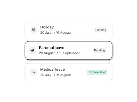 Holiday, parental and medical leave requests in Payfit