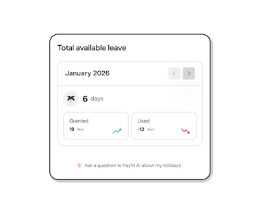 Available leave balance on a mobile phone in Payfit