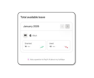 Available leave balance on a mobile phone in Payfit