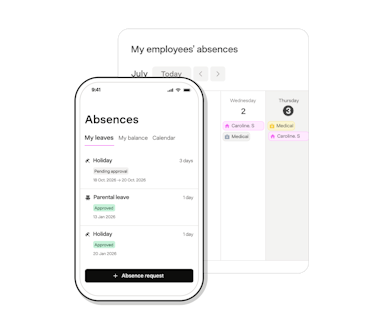 Employee absences overview in Payfit