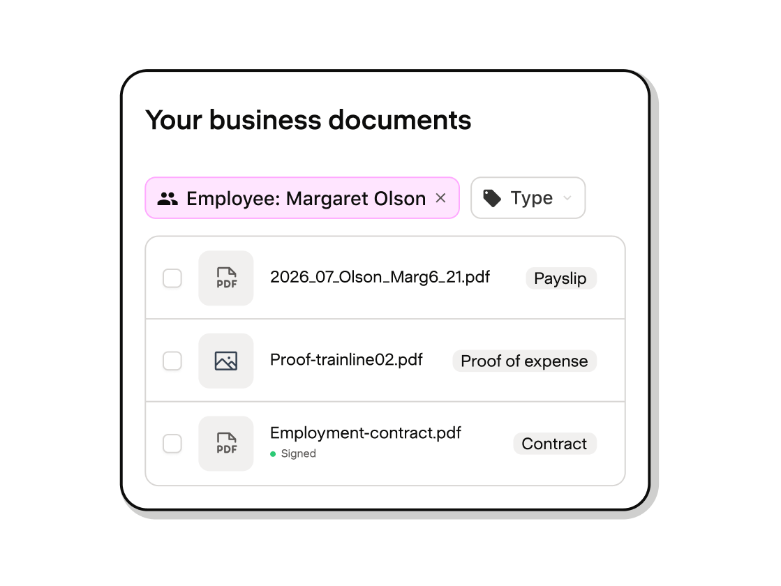 Downloading business documents from Payfit