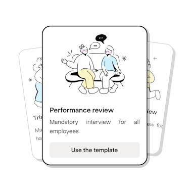 Performance review templates in Payfit