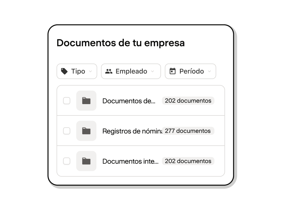 Documentos de la empresa archivados en Payfit