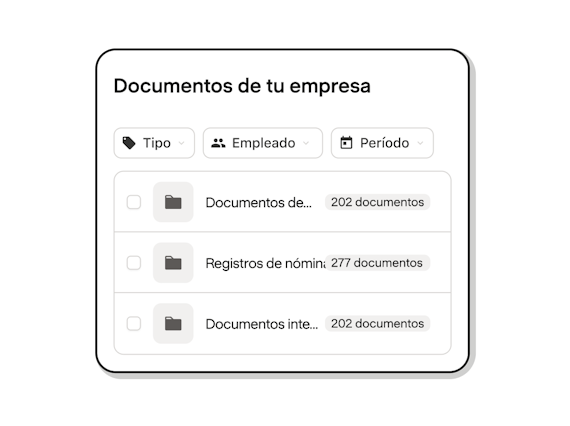 Documentos de la empresa archivados en Payfit