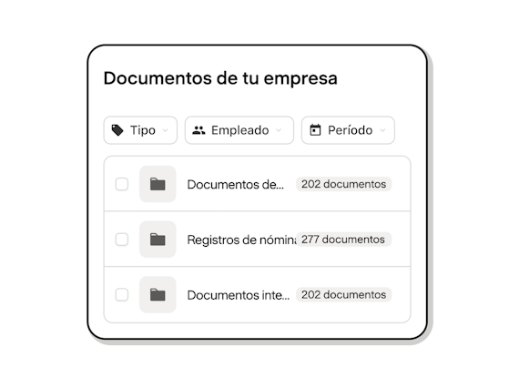 Documentos de la empresa archivados en Payfit