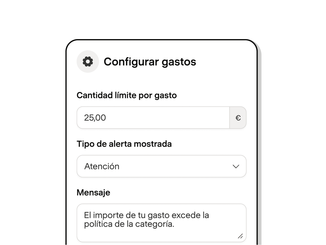 Configuración del límite de gasto por categoría en Payfit