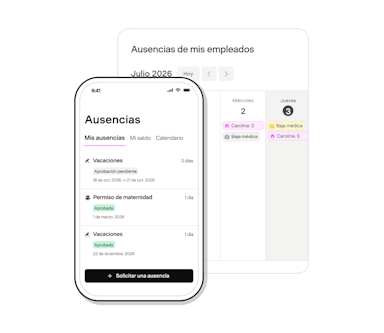 Ausencias de mis empleados en el calendario de Payfit