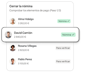 Cerrar la nómina