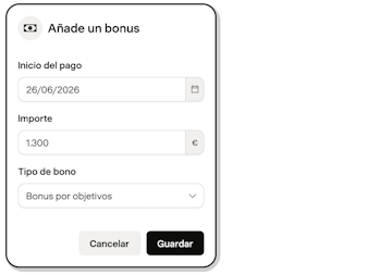 Añade un bonus Añade un bonus