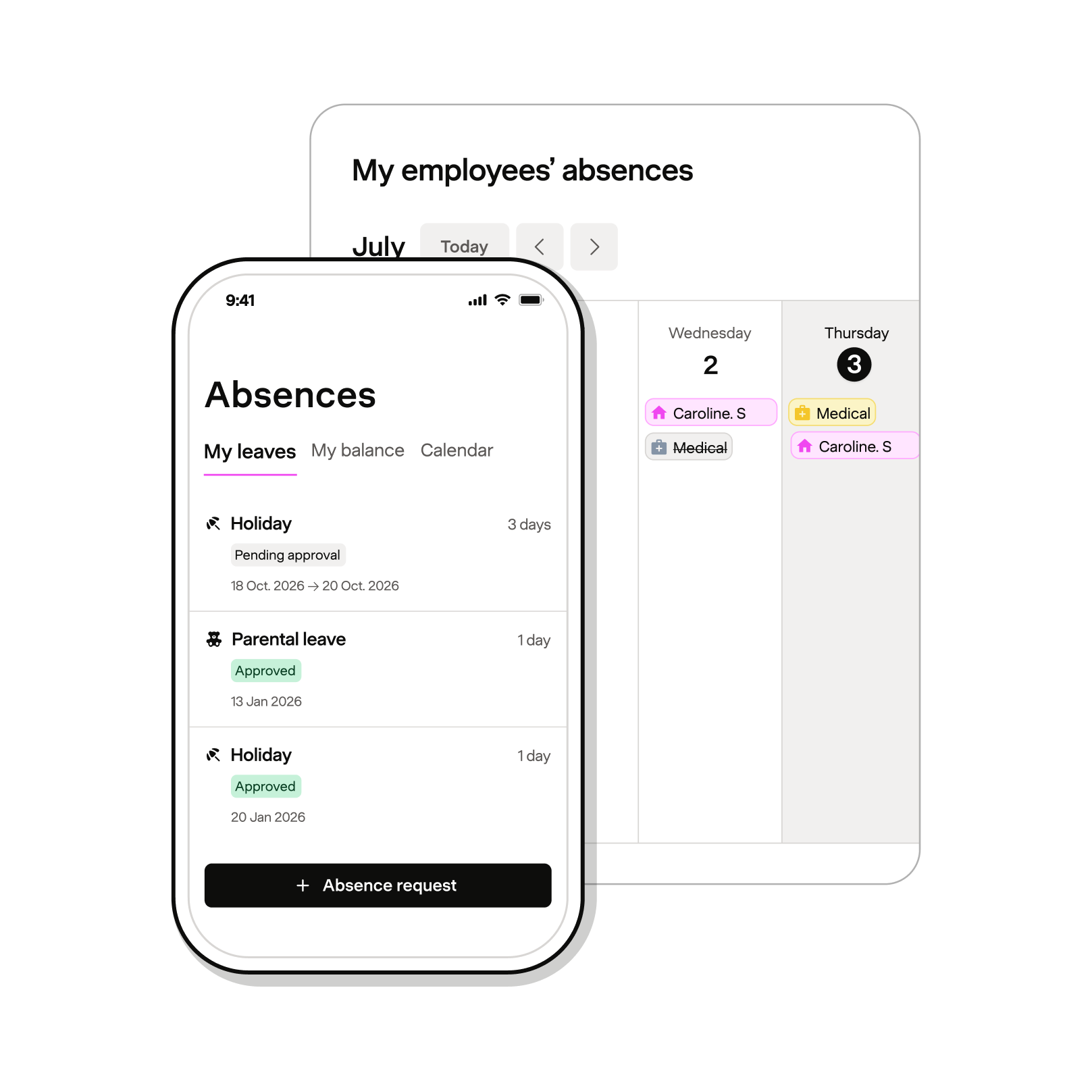 Leave approved, payroll updated