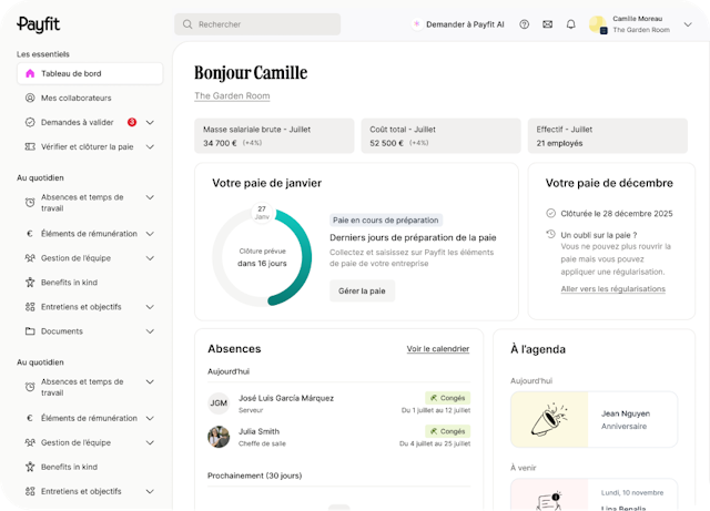dashboard admin payfit