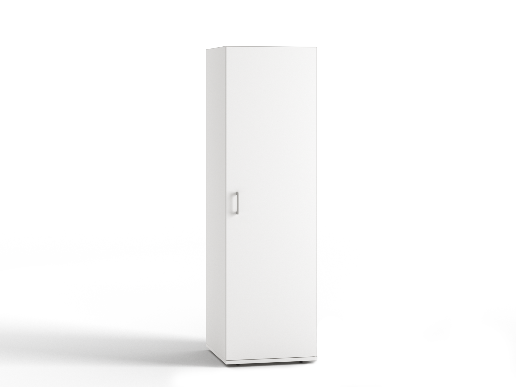 White Tall storage cupboard with 1 shelf and 1 rod Washtower