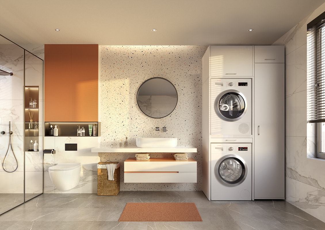 waschmaschine im bad ➔ tipps zur perfekten integration