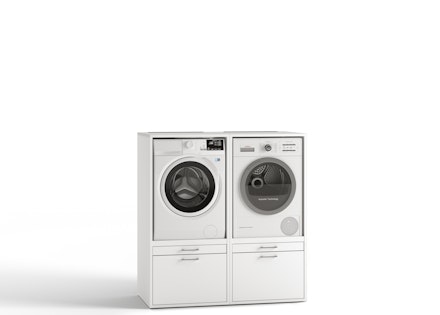 Wasmachine kast in het wit