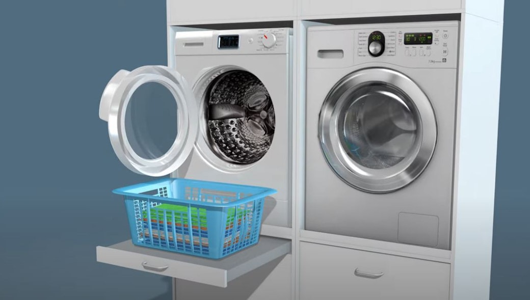 Die Hintergründe der 100% sicheren Waschturm™-Konstruktion der Waschmaschinenschränke beleuchtet.