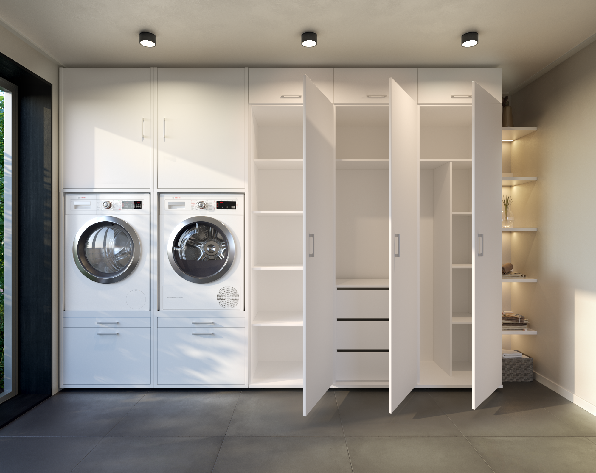 Waschmaschinenschrank Ordnungssystem