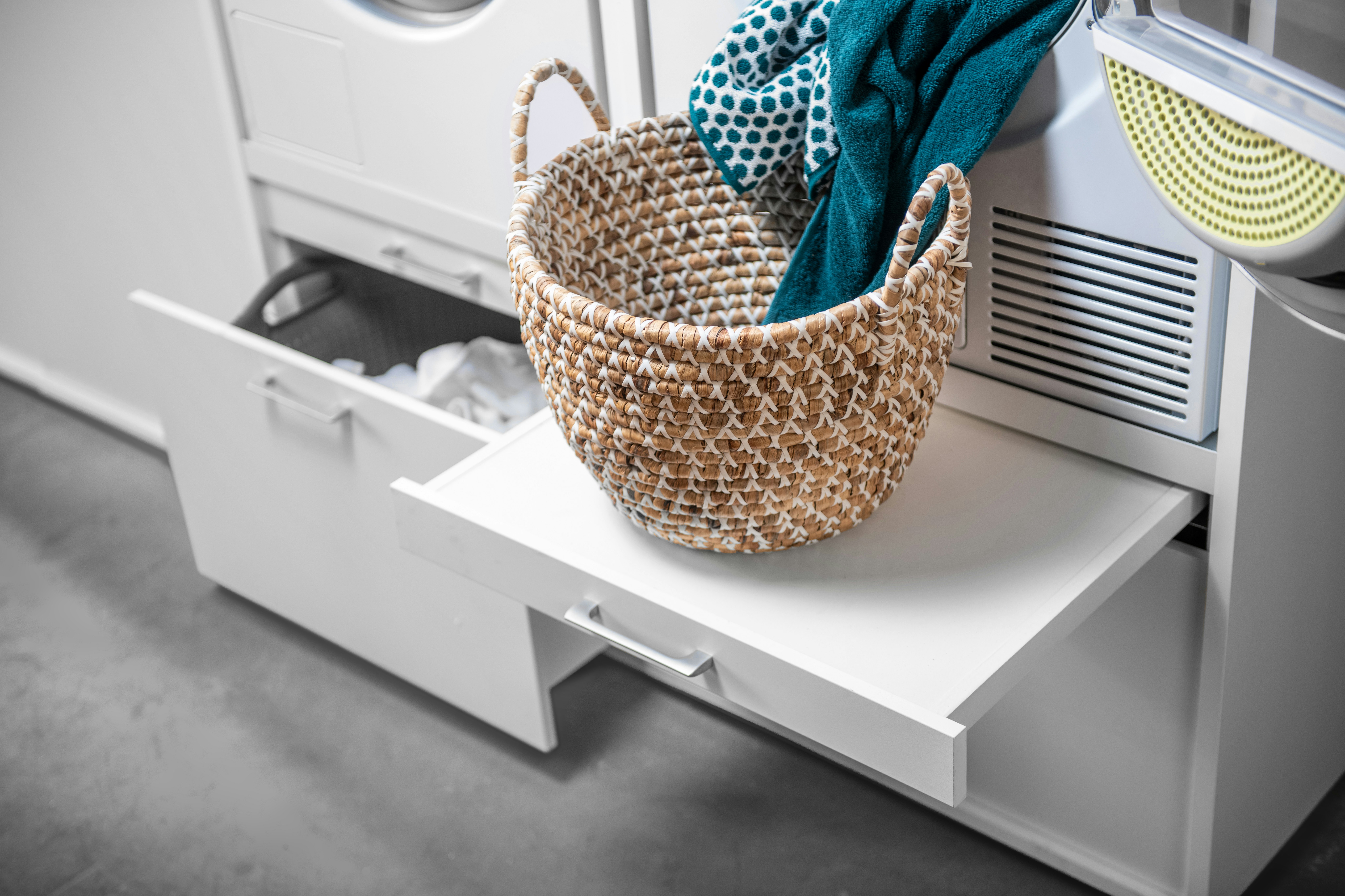 Cajón extraíble intermedio unión para lavadora y secadora blanco 54 x 60,5  cm