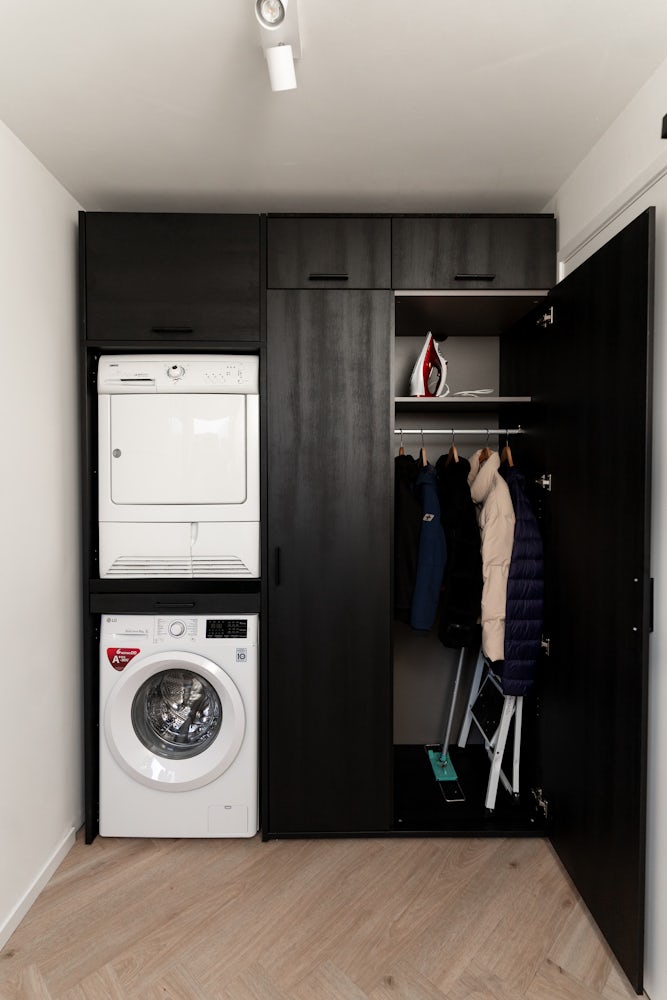 Wastoren amenagement buanderie meuble machine a laver etagere seche-linge colonne