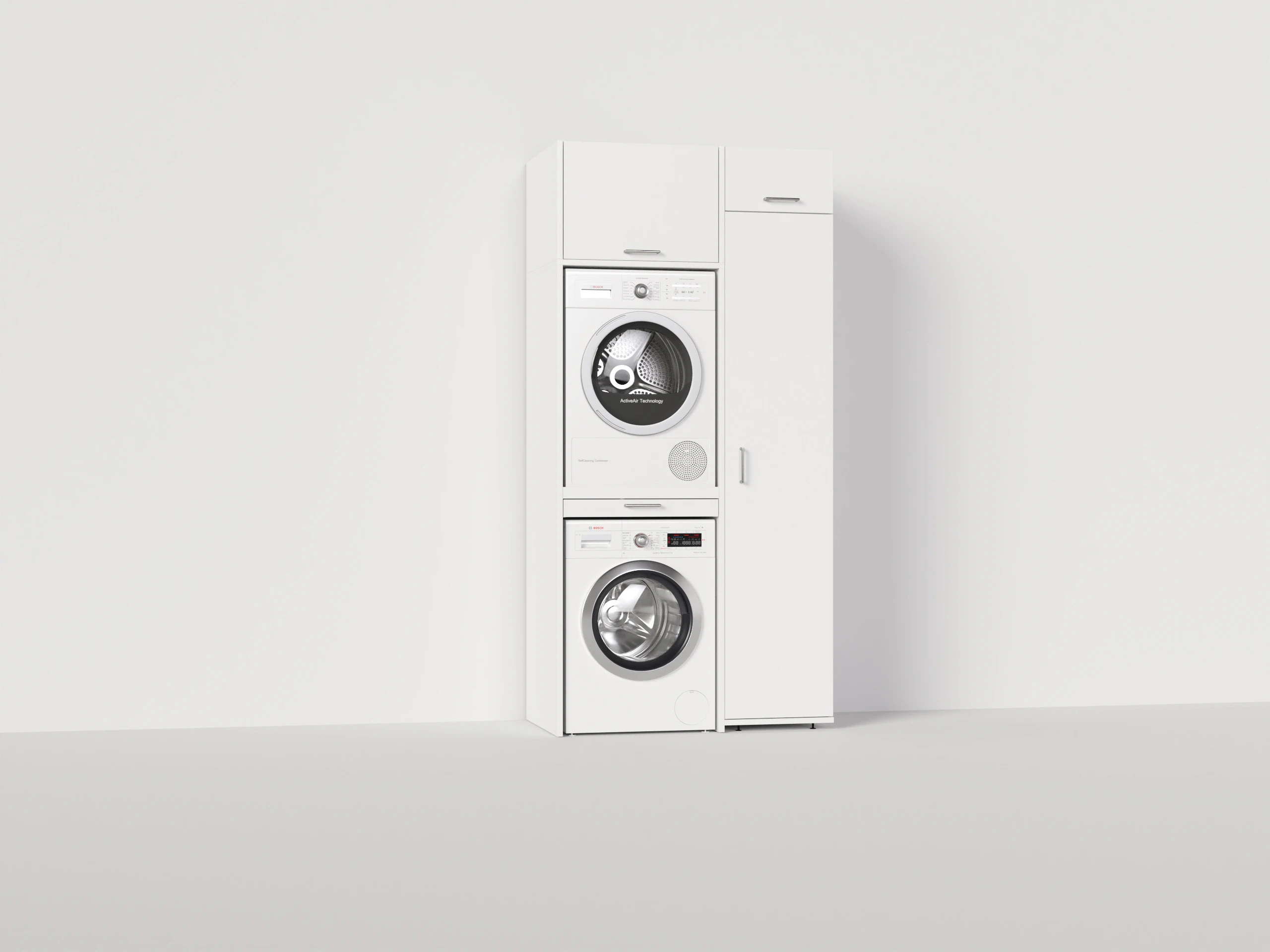 Machine A Secher Armoire pour machine à laver et sèche-linge superposés | 112x233cm (LxH)