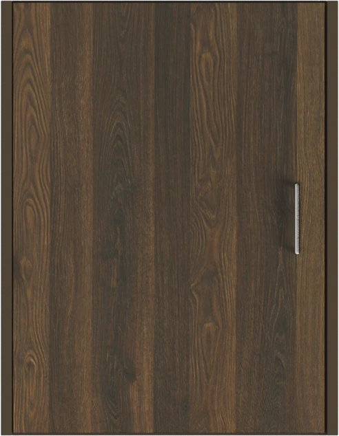 Washtower Material and colour sample of a walnut Waschturm® wall cabinet (87 cm)