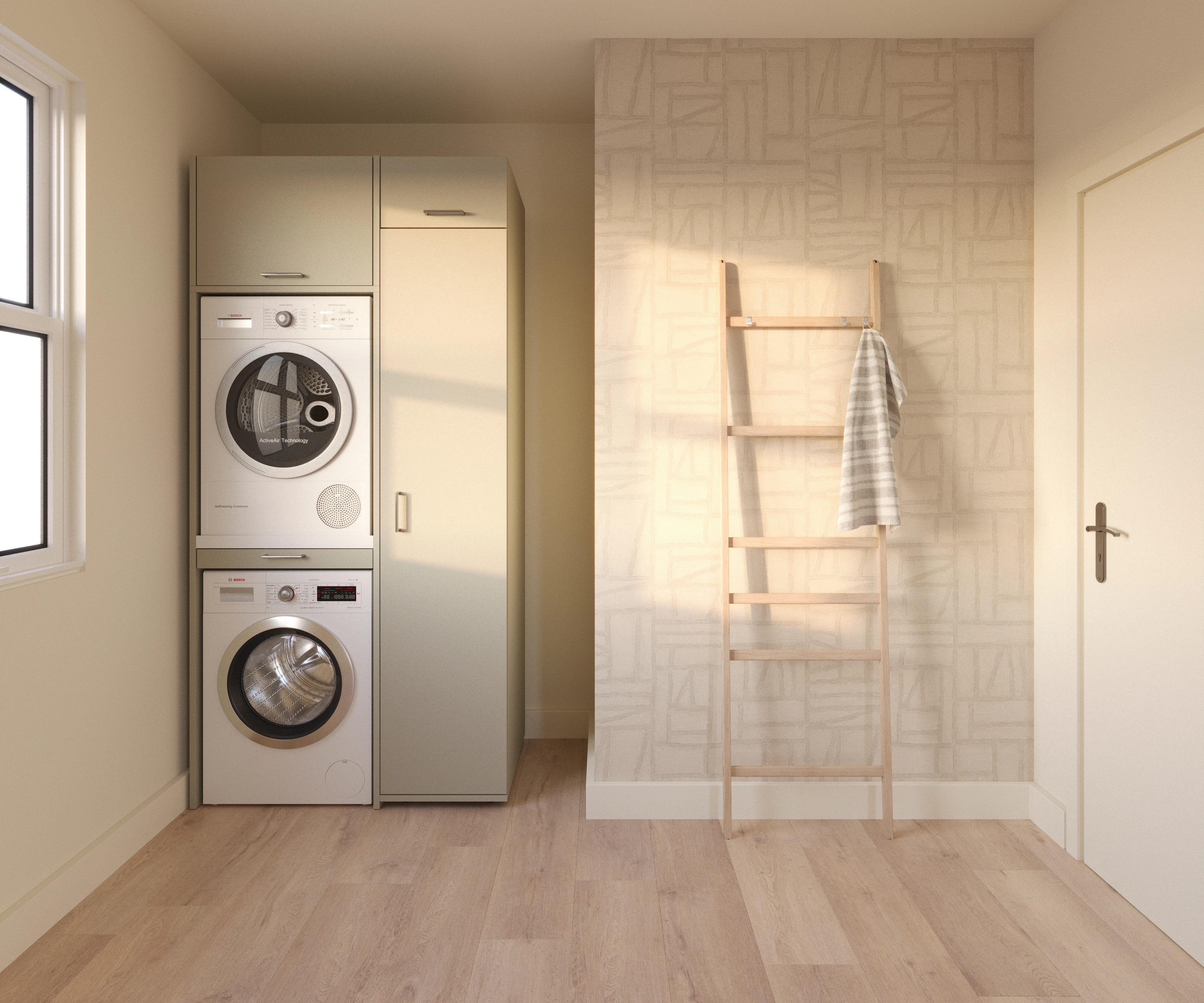 Armoire pour machine à laver et sèche-linge superposés | Colonne 3.3-SA