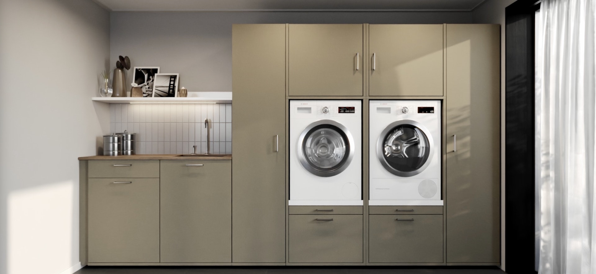 Explore washing machine cupboards from Waschturmâ„¢ to upgrade your utility room