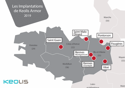 5 sites (Rennes -Chantepie, Rennes-Montgermont, Vitré, Dinard-St Malo, Mur de Bretagne-Saint Guen)