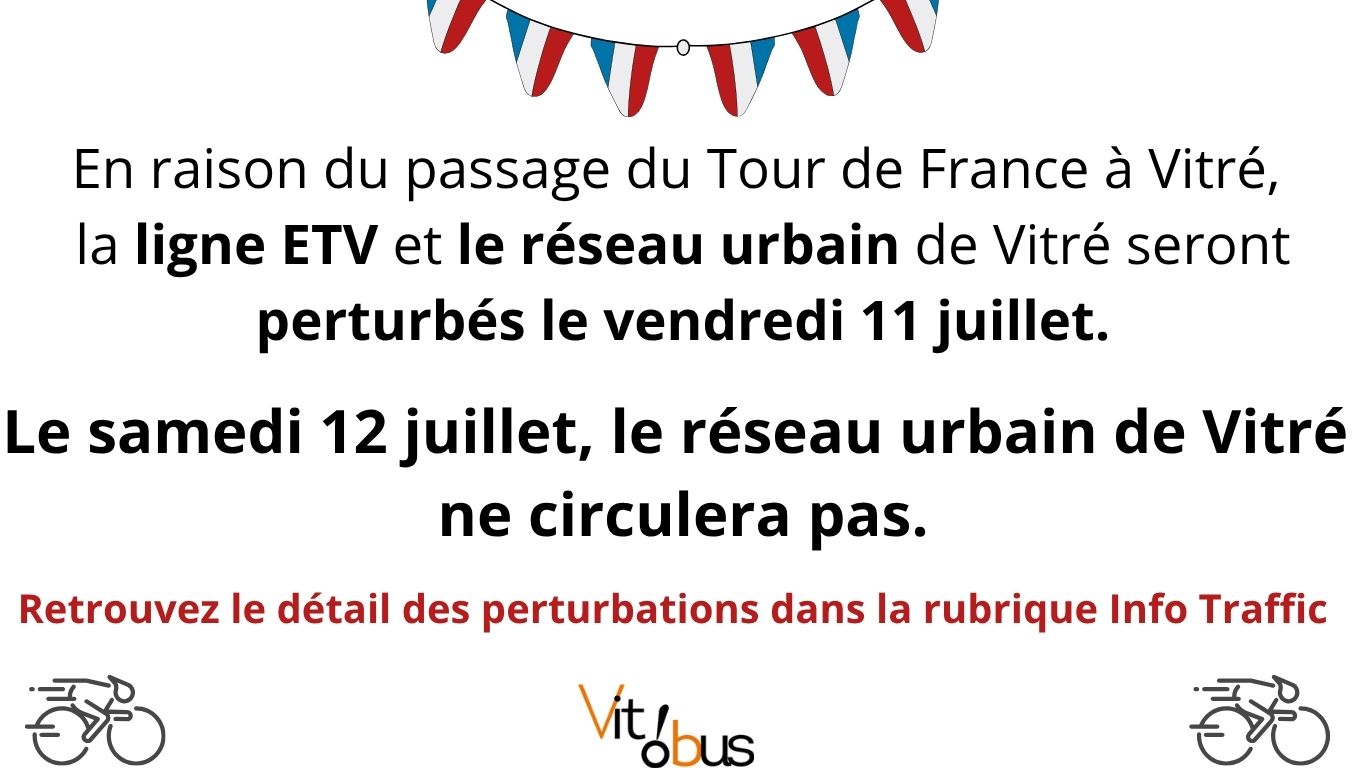 Le réseau urbain de Vitré est perturbé le vendredi 11 et samedi 12 juillet 2025