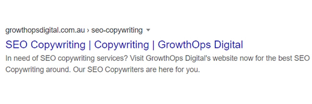 Poor: Excessive use of the keyword ‘SEO copywriting’