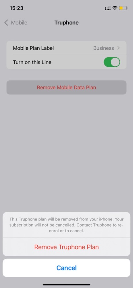 Apple iPad - eSIM - Remove Cellular Plan