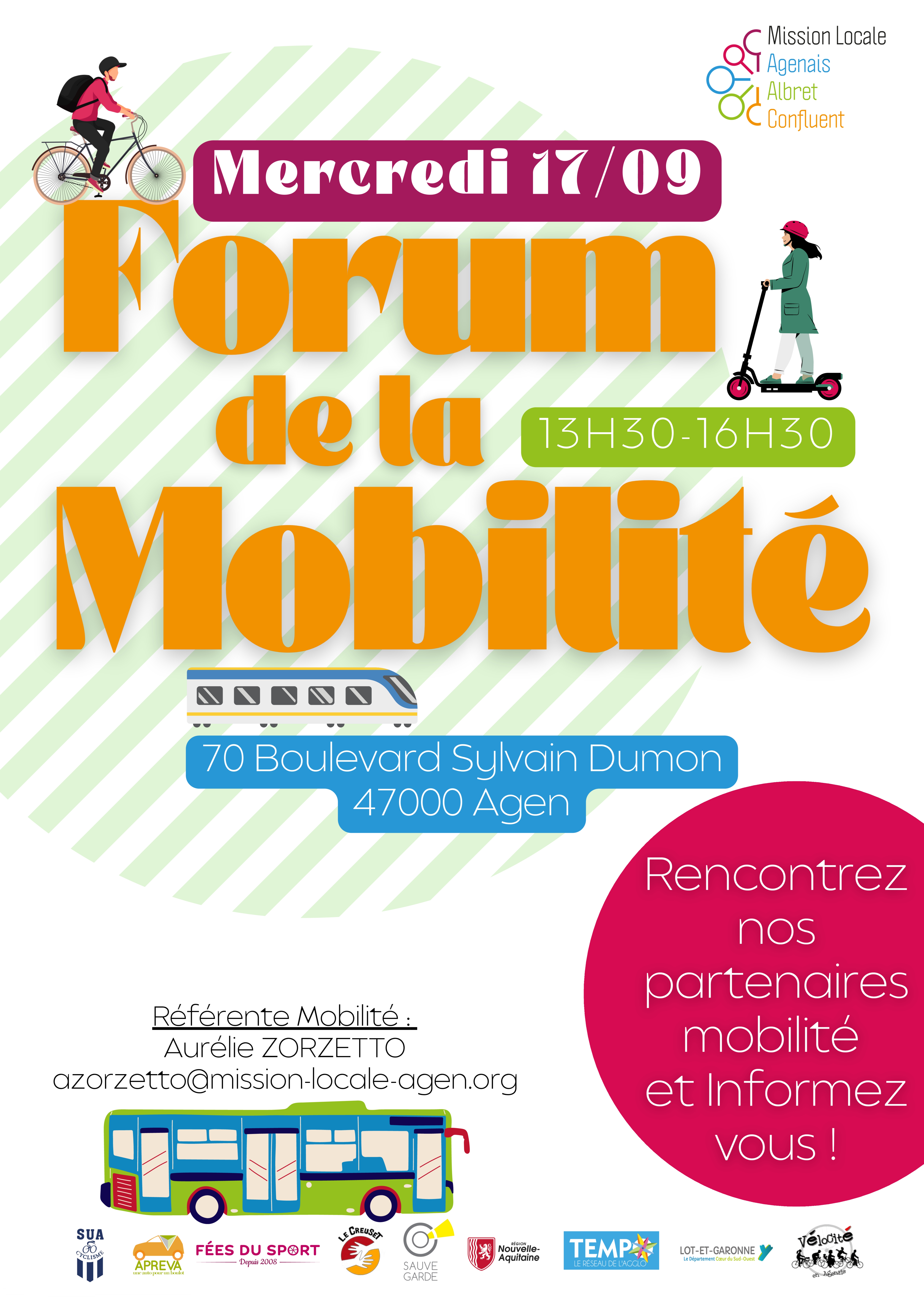 Affiche forum de la mobilité de la mission locale 2025