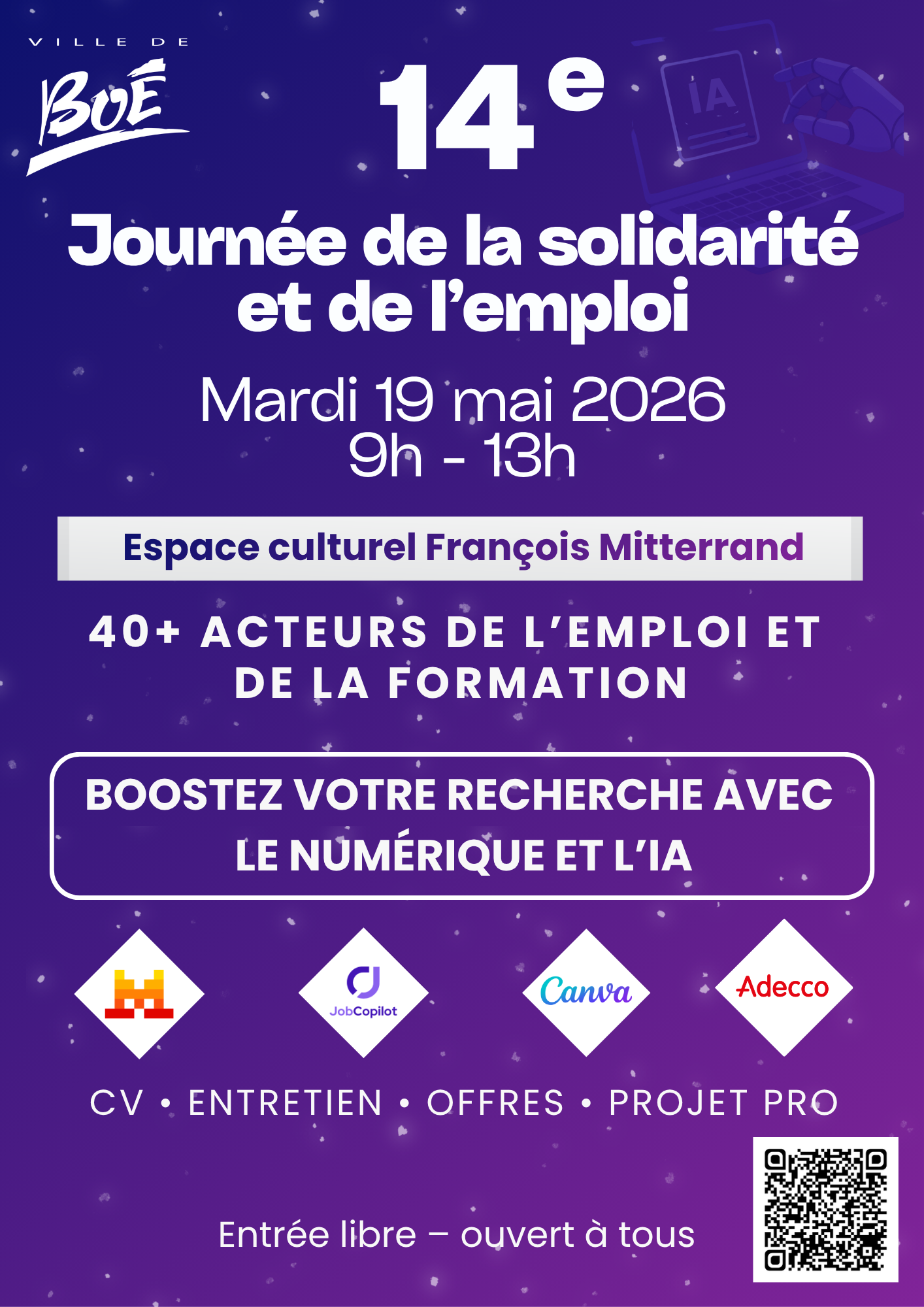 Affiche Journée solidarité et Emploi 19 mai 2026