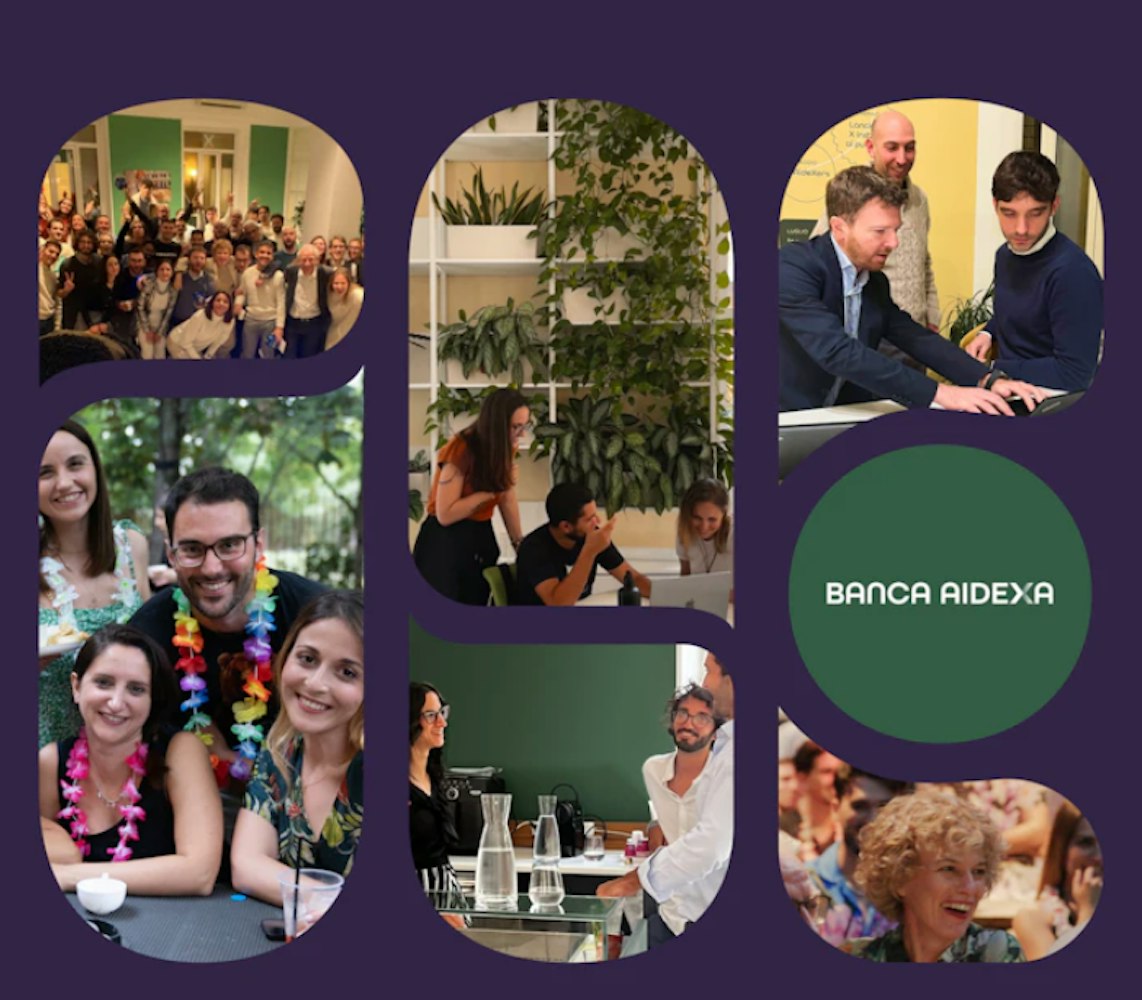 Collage di foto di dipendenti AideXa