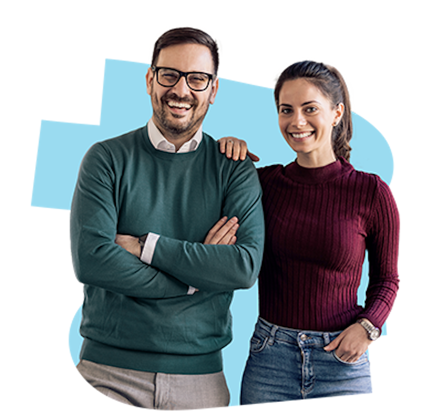 Coppia di giovani ragazzi sorridenti