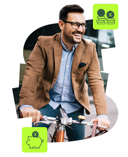 Giovane ragazzo in bicicletta